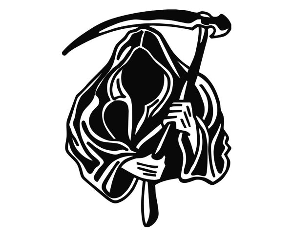 Grim Reaper Holding Scythe (h) Die Cut Vinyl Decal Sticker | Decals City