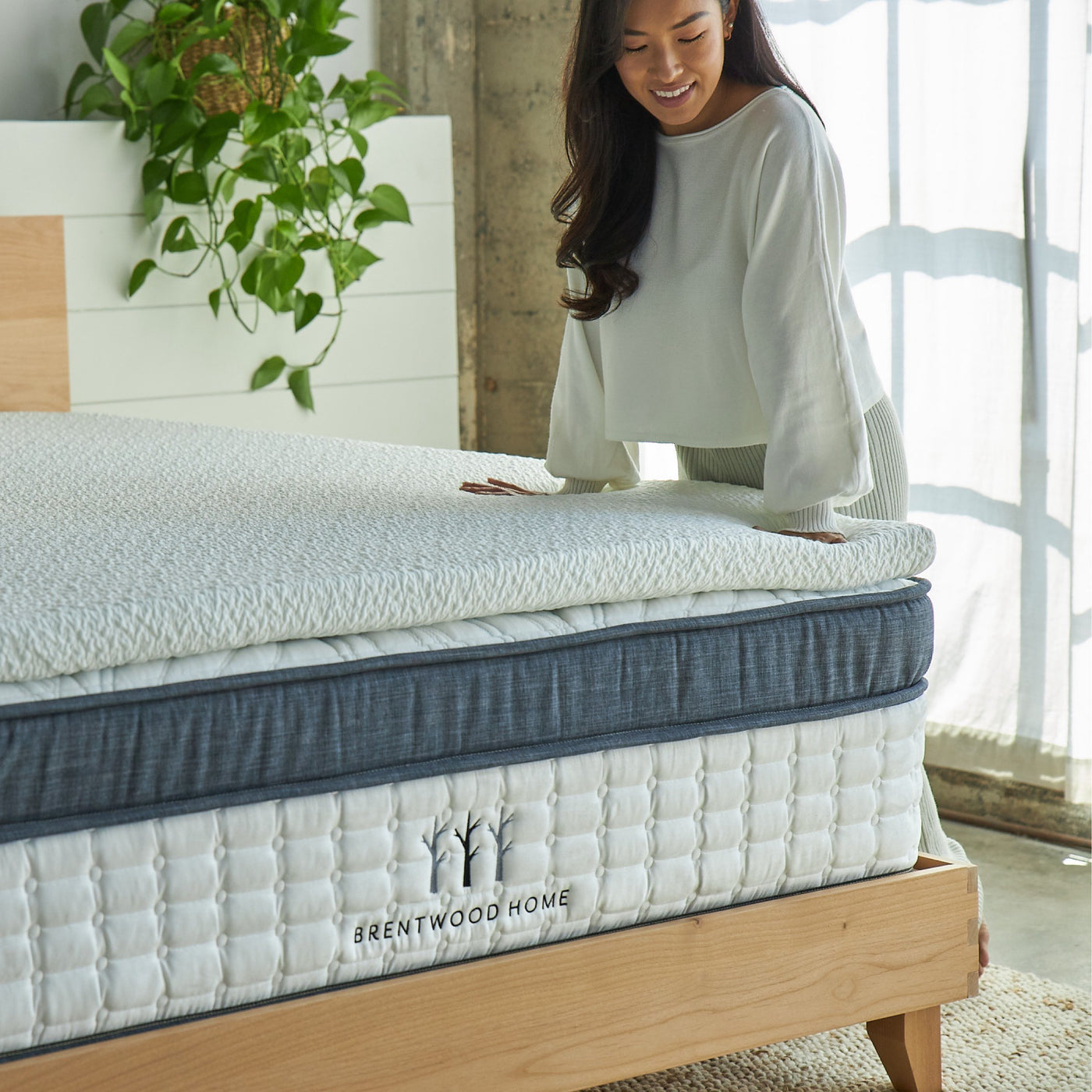 Memory Foam Mattress Topper with Cooling Gel and BioFoam Brentwood Home