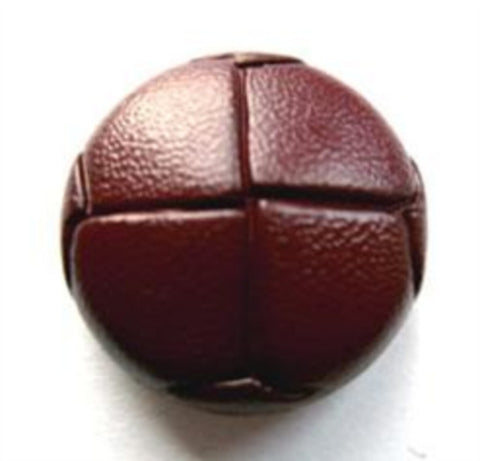 BROWN LEATHER LOOK FOOTBALL BUTTONS 15mm 20mm
