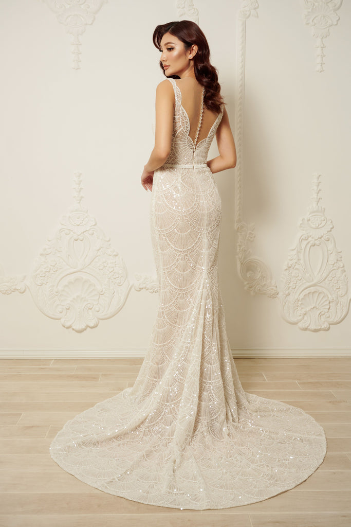 Mermaid Wedding Dress with Beaded Lace (#Kimberly) Dream Dresses by PMN