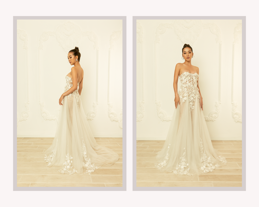 Lace Strapless Wedding Gown (#Nelly) - Dream Dresses by PMN
