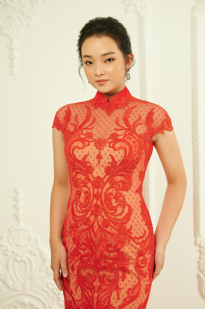 Yanlin Chinese inspired red dress - Dream Dresses by PMN