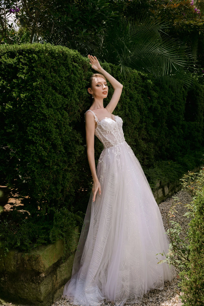 Sequin Embellished Wedding Dress (#CHARLISE)
