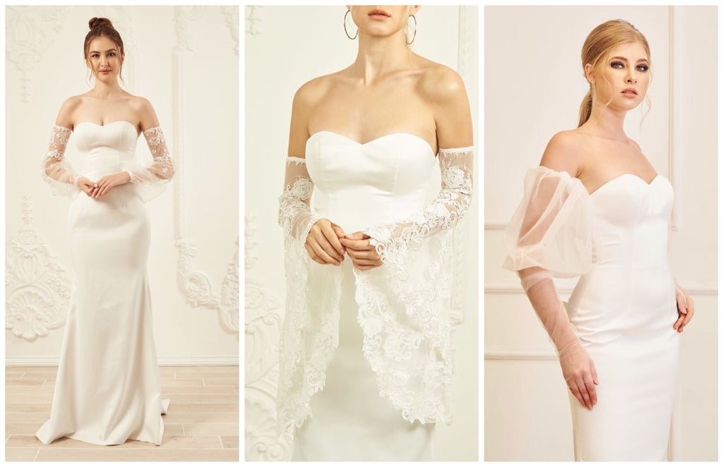 Detachable bridal sleeves - Dream Dresses by PMN