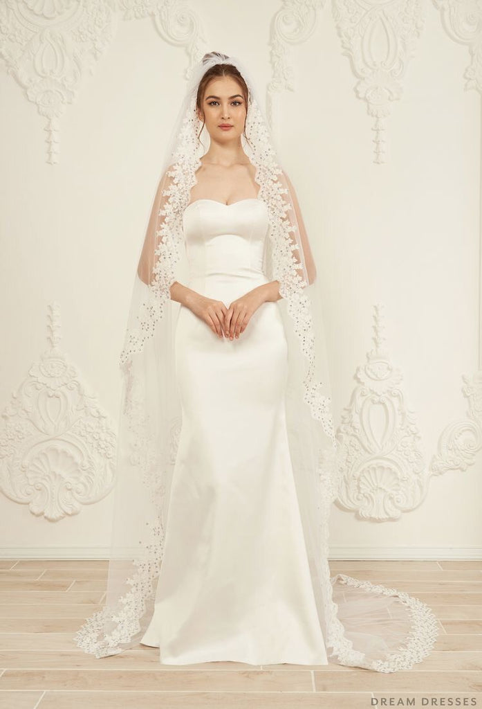 Cassia chapel length veil - Dream Dresses by PMN