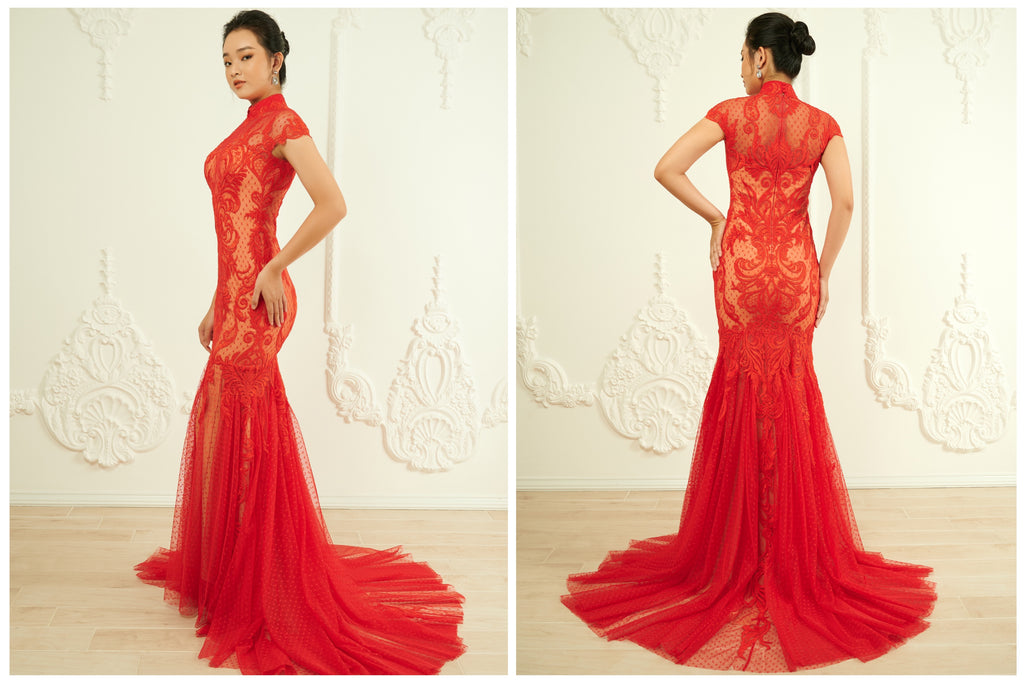 Yanlin Chinese inspired red dress - Dream Dresses by PMN