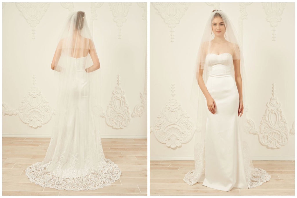 Dione sweep length veil - Dream Dresses by PMN