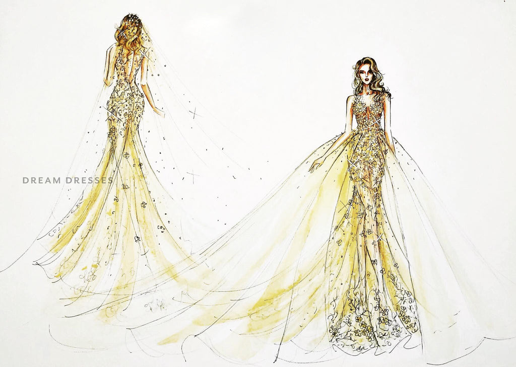 Adina gold wedding dress - Dream Dresses by PMN