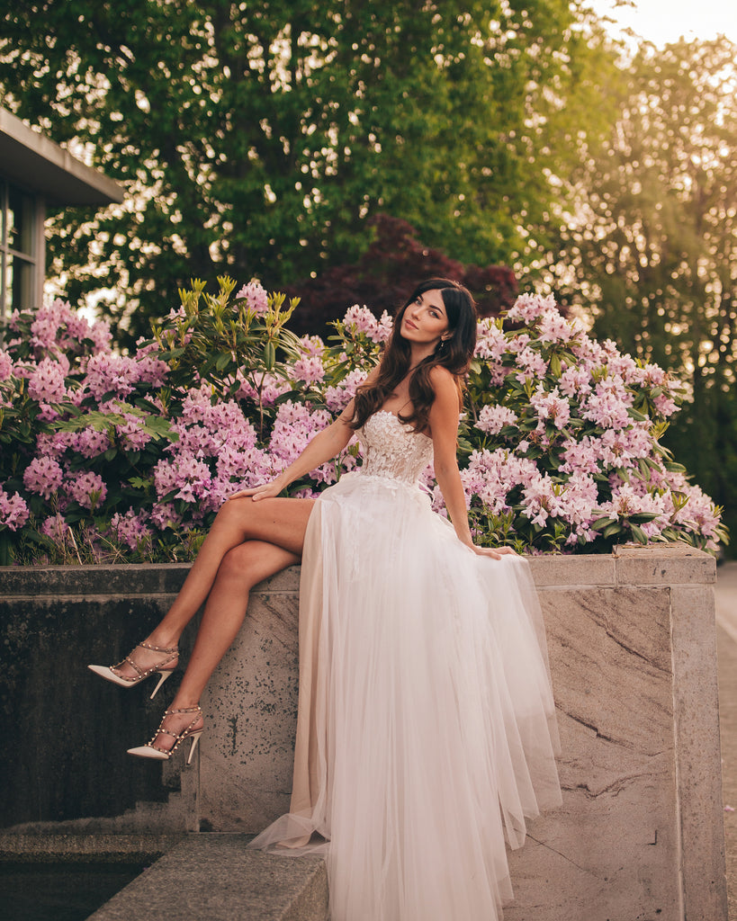 Nathalia strapless lace wedding dress - Dream Dresses by PMN