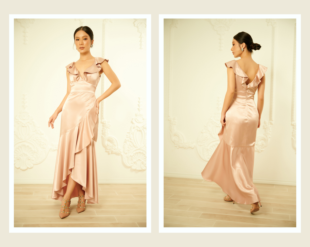 Silky Couture Evening Gown (#Dalila) - Dream Dresses by PMN