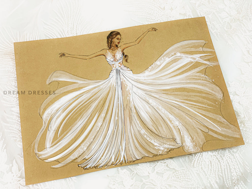 Custom Wedding Dress Sketch