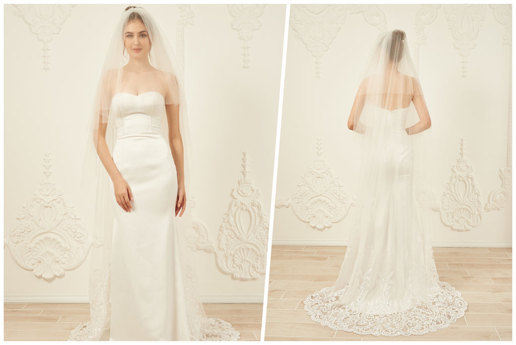 Dione drop veil with blusher - Dream Dresses by PMN