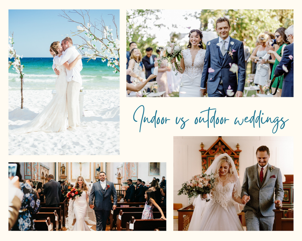 Indoor vs outdoor weddings - Dream Dresses by PMN