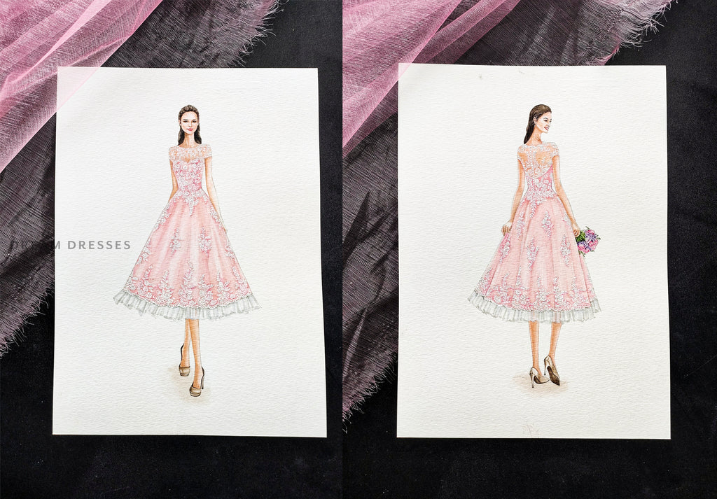 Custom Bridal Dress Sketch