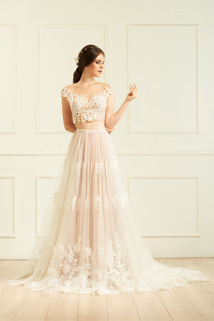 Amelia two piece wedding dress - Dream Dresses by PMN
