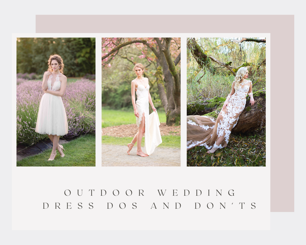 WEDDING DRESS DOS AND DON'TS FOR OUTDOOR WEDDINGS