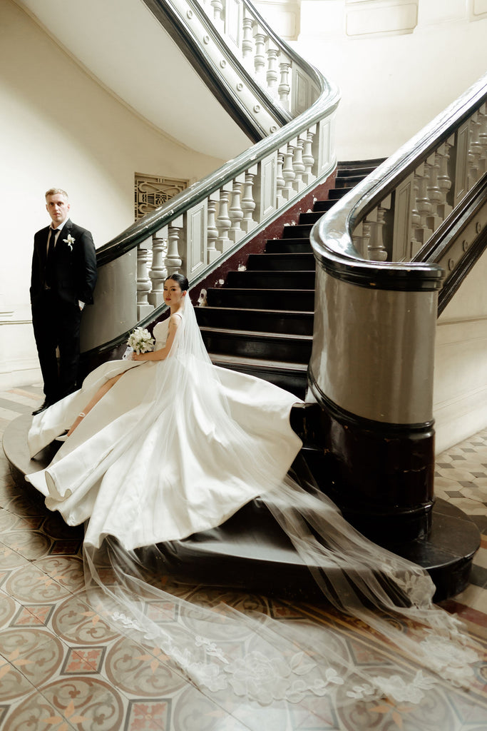 CAPTIVATING ELEGANCE: A REAL BRIDE'S JOURNEY IN A MADE-TO-ORDER WEDDING DRESS Dream Dresses by PMN