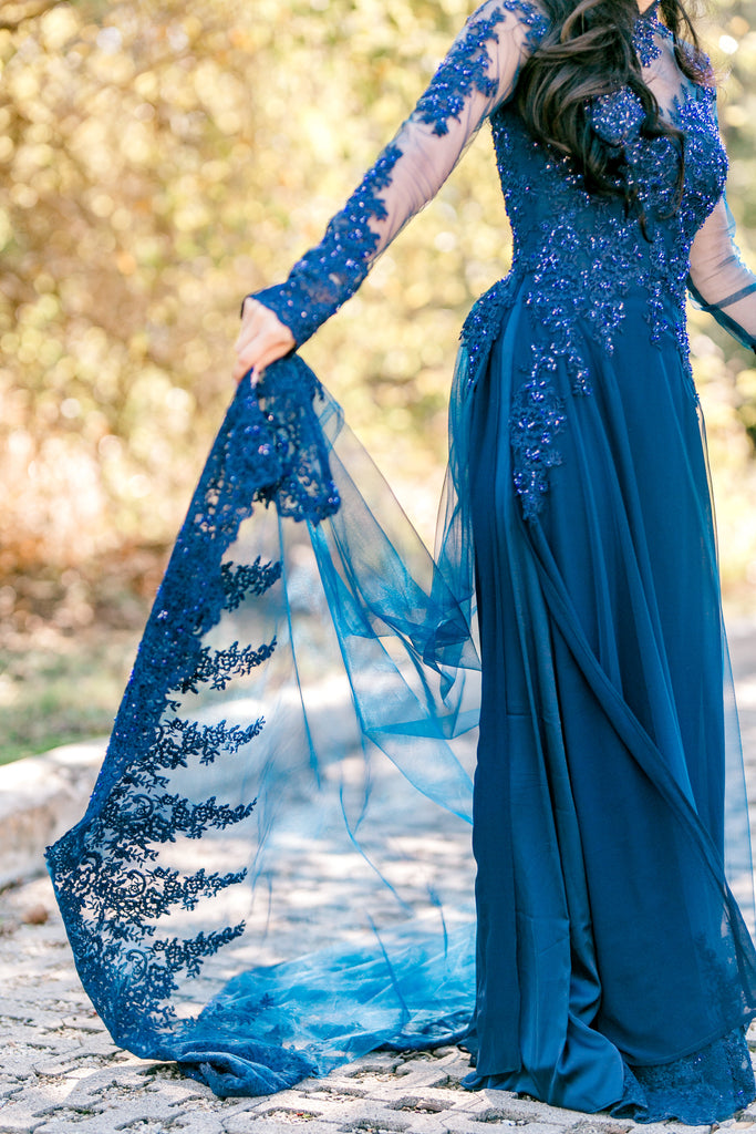 Teresa navy ao dai - Dream Dresses by PMN