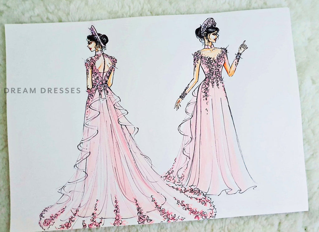 Evie pink ao dai - Dream Dresses by PMN