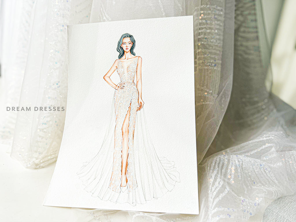 My Ideal Wedding dress  Fashion drawing dresses, Dress sketches, Dress  design sketches