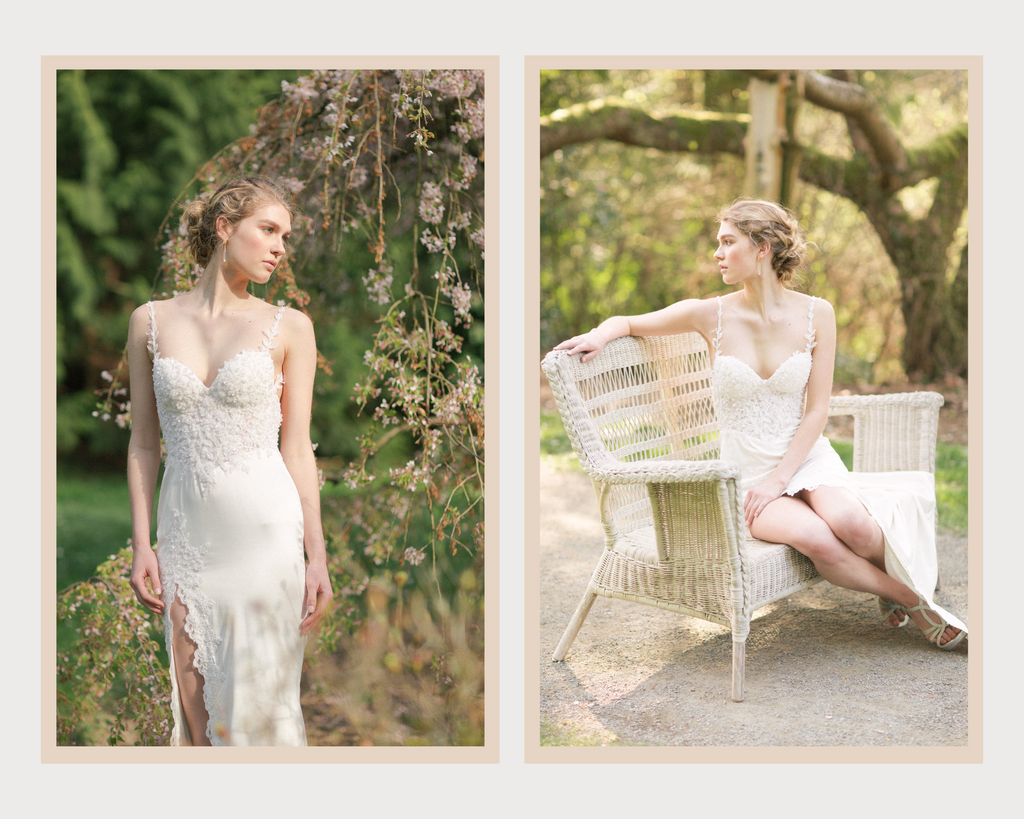 Eilliva sheath slit wedding dress - Dream Dresses by PMN