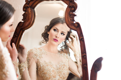 Gold Wedding Dress Dreamy Styled Shoot-Best Custom Made Wedding Dress Designer Online