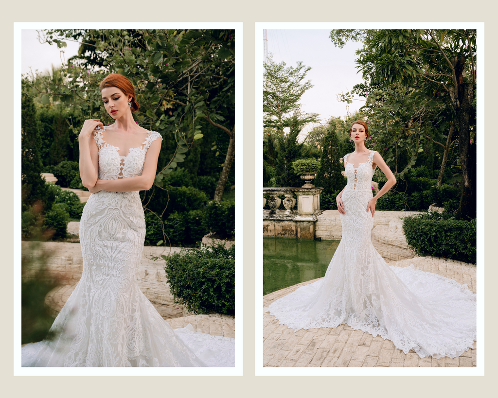 Anastasia lace mermaid wedding dress - Dream Dresses by PMN