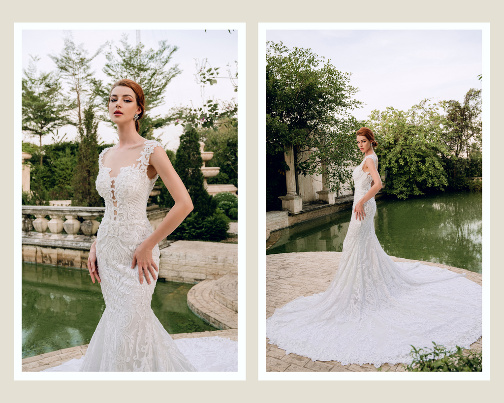 Anastasia lace mermaid wedding dress - Dream Dresses by PMN