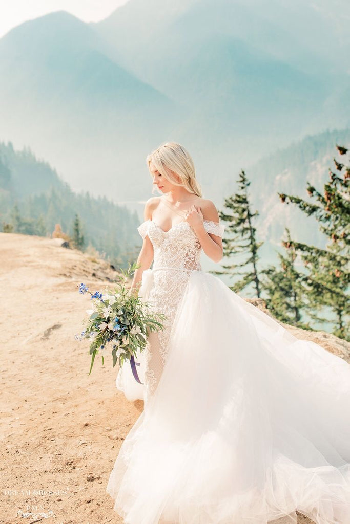 Belva blush mermaid wedding dress - Dream Dresses by PMN