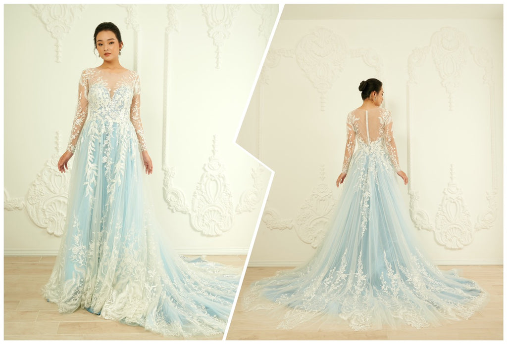 Madeleine blue wedding dress - Dream Dresses by PMN