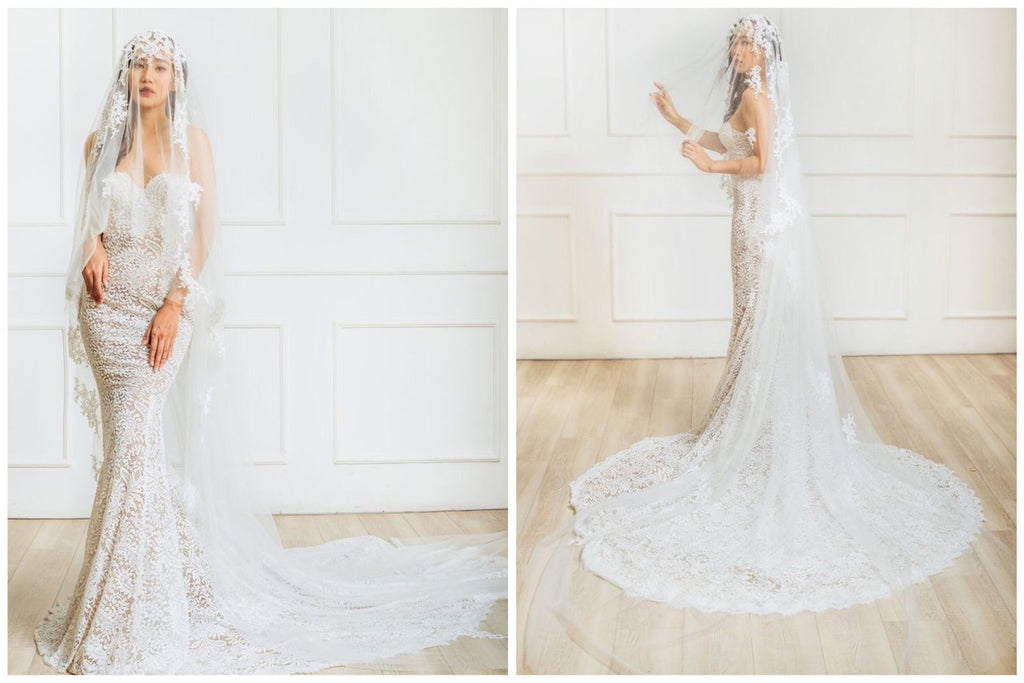 Meliza cathedral length veil - Dream Dresses by PMN