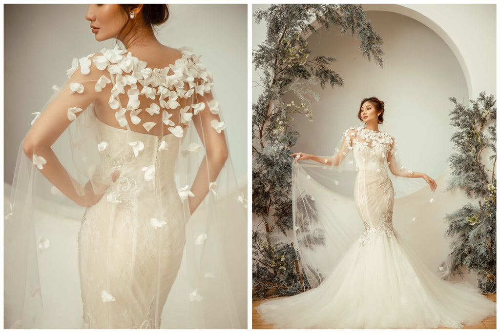Orella bridal cape veil - Dream Dresses by PMN