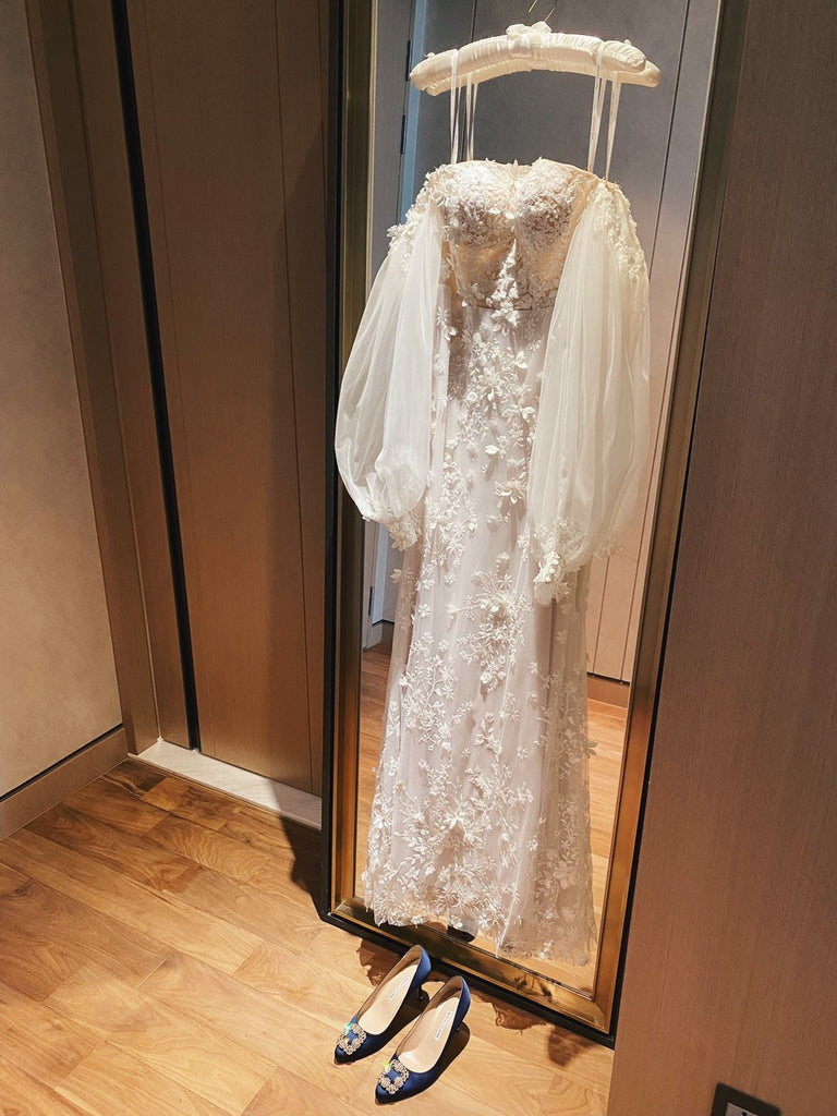 ELEGANCE PERSONIFIED: JANELLE'S BESPOKE WEDDING GOWN DREAM DRESSES BY PMN