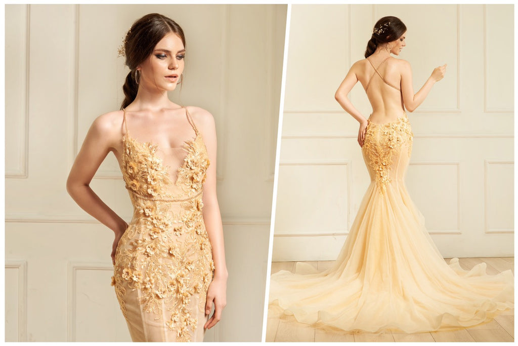 Katerina gold mermaid dress - Dream Dresses by PMN