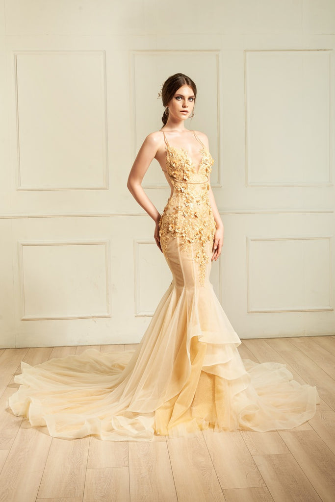 Katerina gold mermaid dress - Dream Dresses by PMN