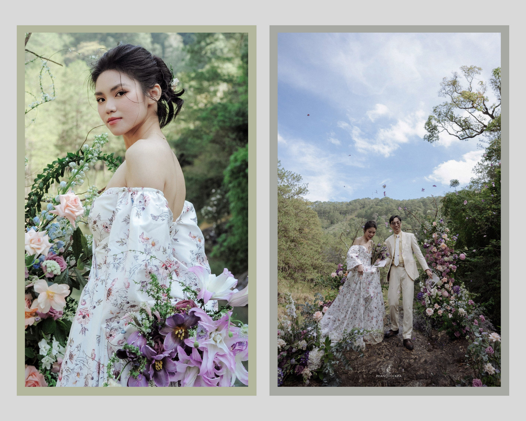 A BLOOMING LOVE STORY: KHUE'S BESPOKE NATURE-INSPIRED BRIDAL GOWN Dream Dresses by PMN