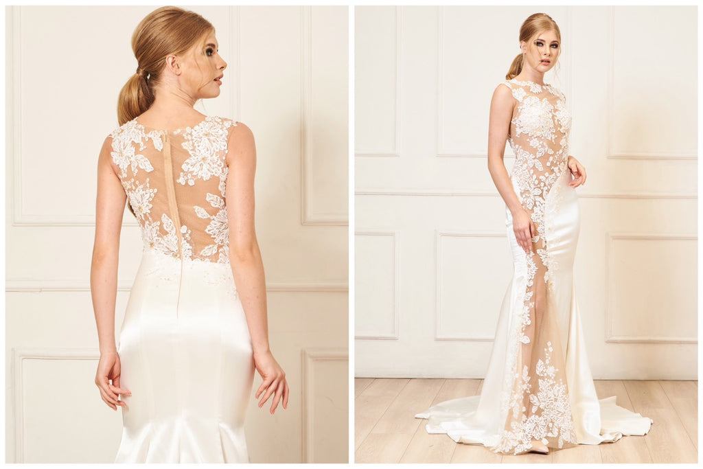 Lace applique wedding dress - Dream Dresses by PMN
