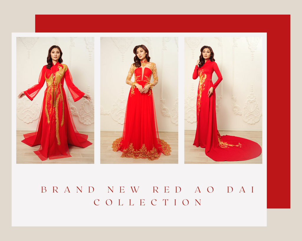 BOLD AND BEAUTIFUL NEW RED AO DAI COLLECTION Dream Dresses by PMN
