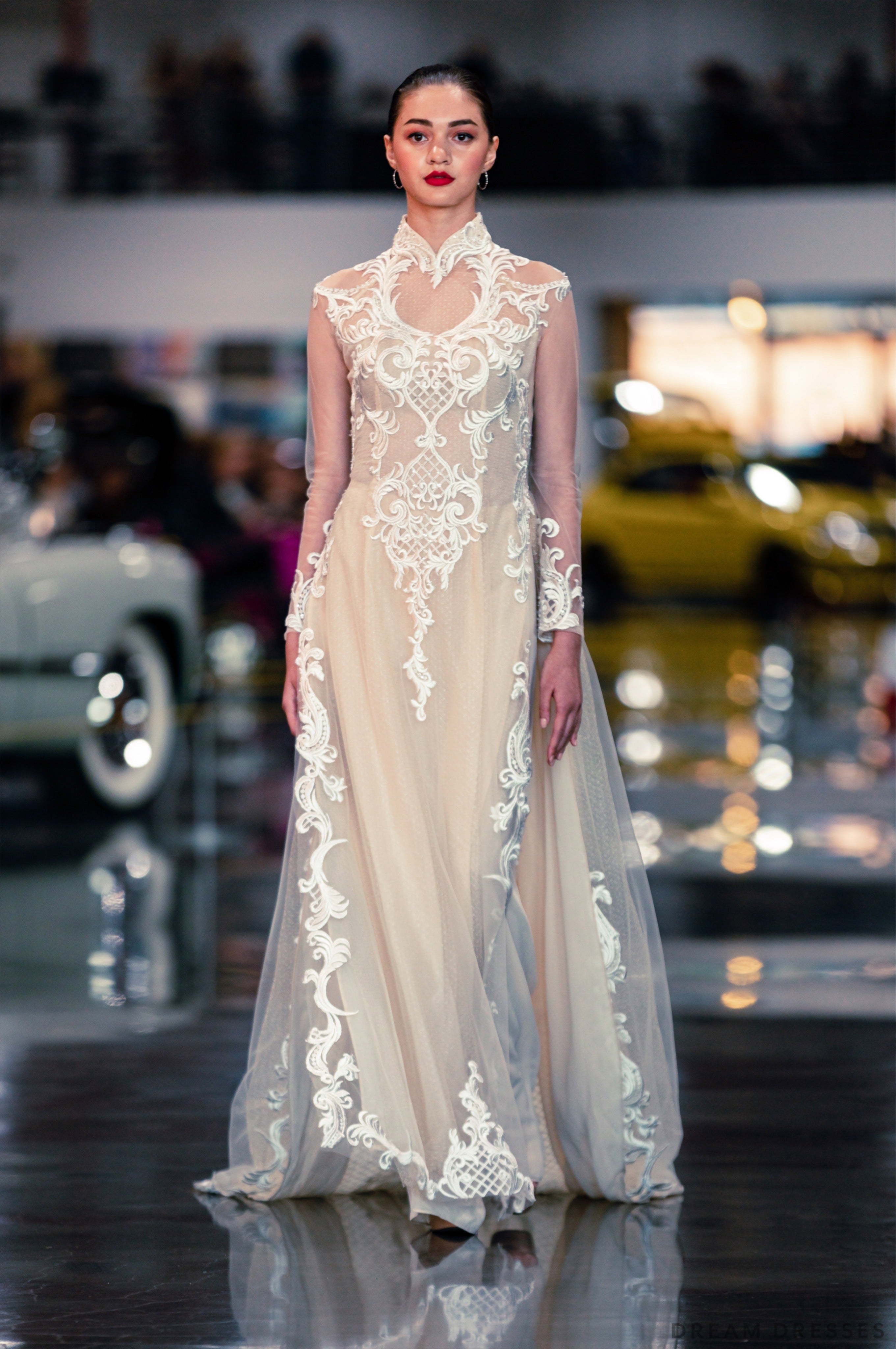 White Bridal Ao Dai | Vietnamese Lace Bridal Dress (#CINDA) | Dream ...