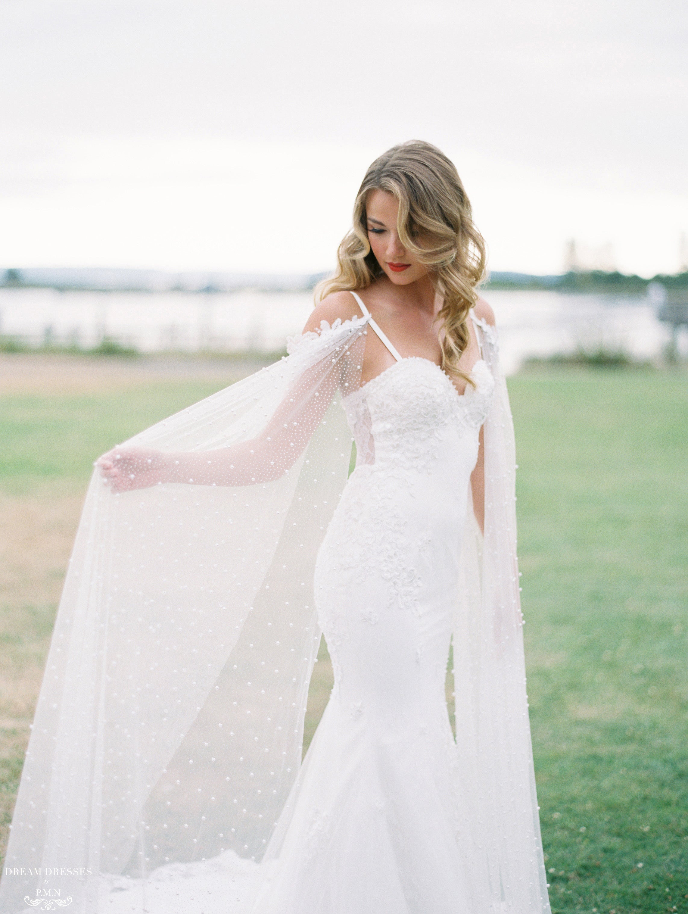 Detachable Bridal Sleeve Cape | Dream Dresses by P.M.N | Dream Dresses