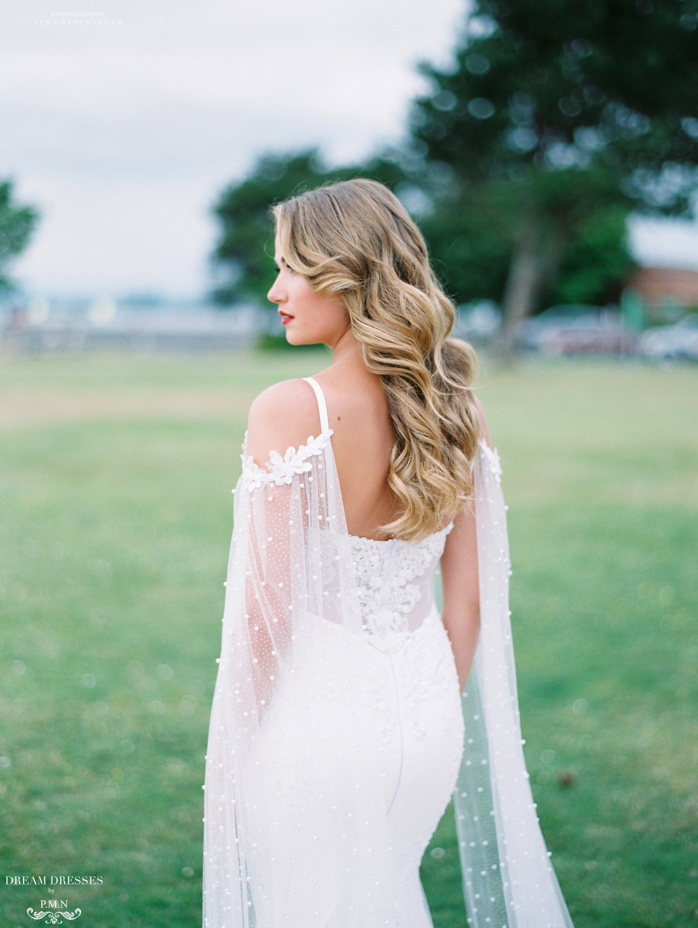 Detachable Bridal Sleeve Cape | Dream Dresses by P.M.N | Dream Dresses ...