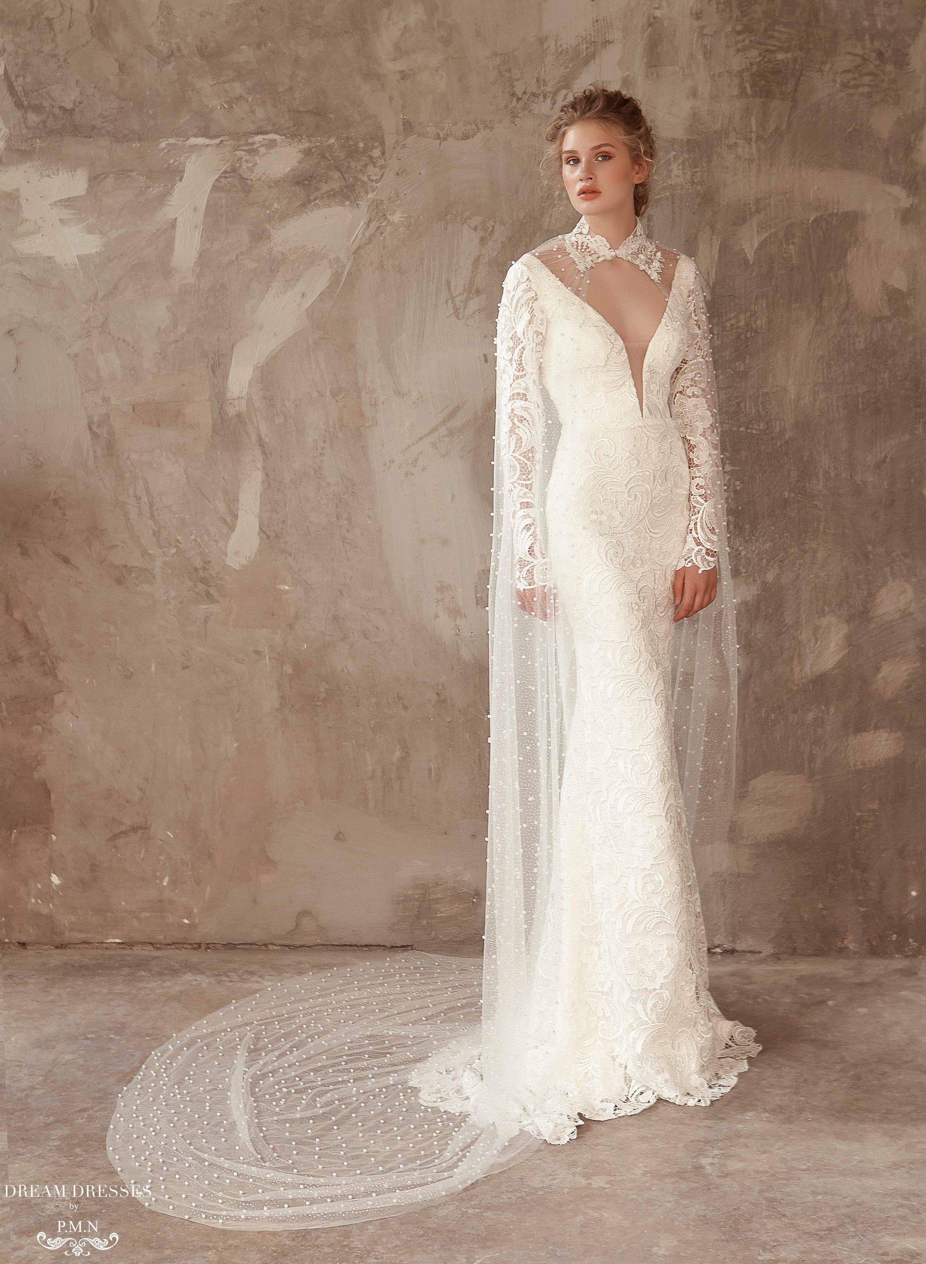 Cathedral Bridal Cape | Dream Dresses by P.M.N | Dream Dresses by P.M.N.