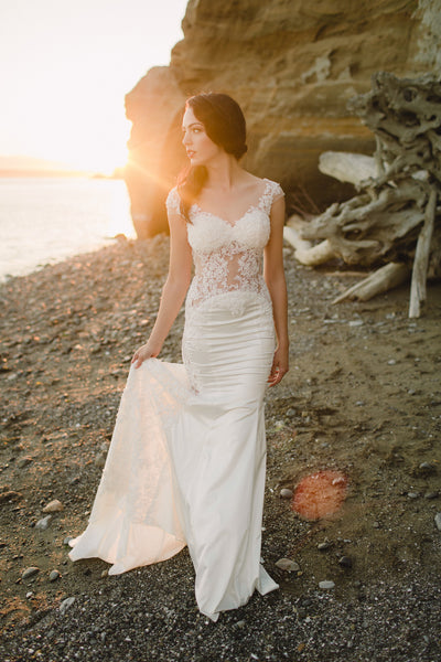Sheath Lace Wedding Dress Style Ss16314 Dream Dresses By Pmn 