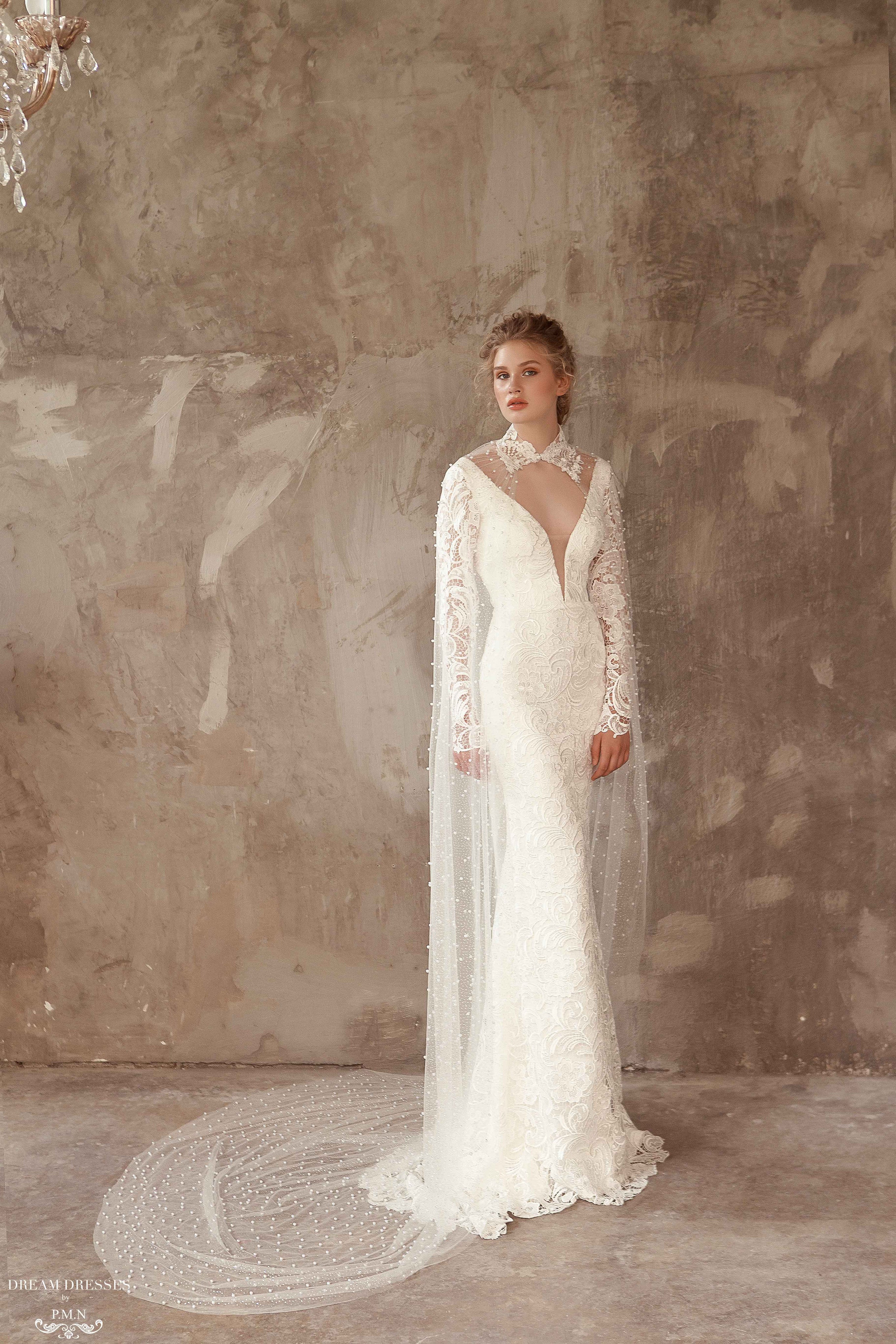 Cathedral Bridal Cape | Dream Dresses by P.M.N | Dream Dresses by P.M.N.