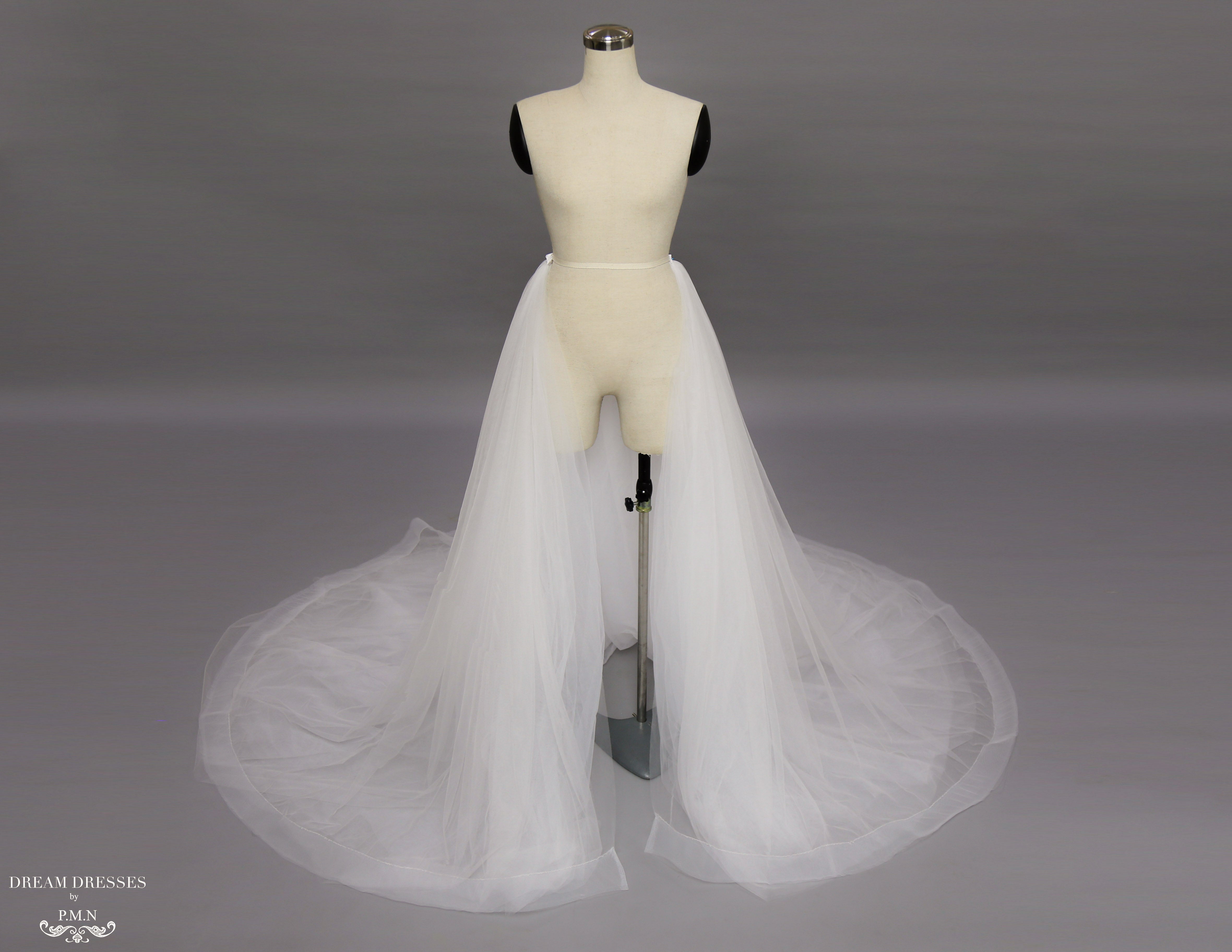 Detachable Bridal Tulle Overskirt Dream Dresses By Pmn Dream Dresses By Pmn 0637