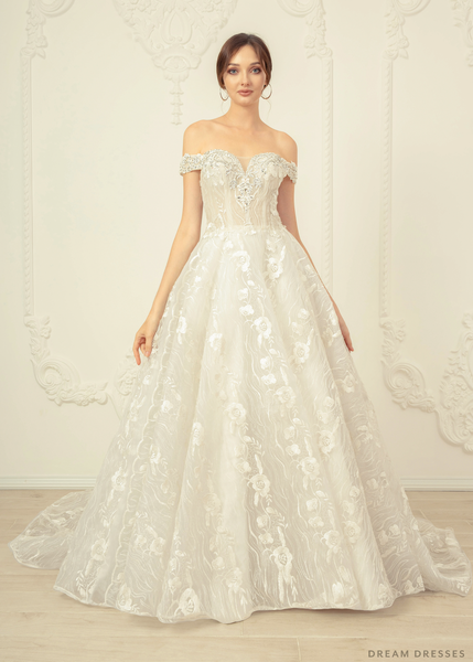 Ball Gown Wedding Dress with Rhinestones | Dream Dresses by P.M.N ...