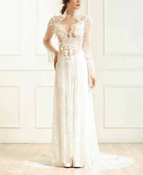 White Bridal Ao Dai | Vietnamese Lace Bridal Dress (#ALANNAH) | Dream ...