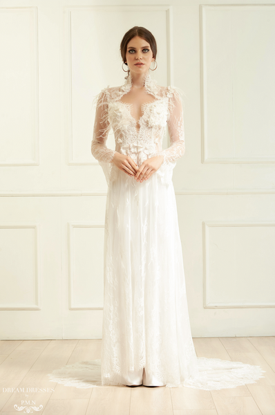 White Bridal Ao Dai | Vietnamese Lace Bridal Dress (#ALANNAH) | Dream ...