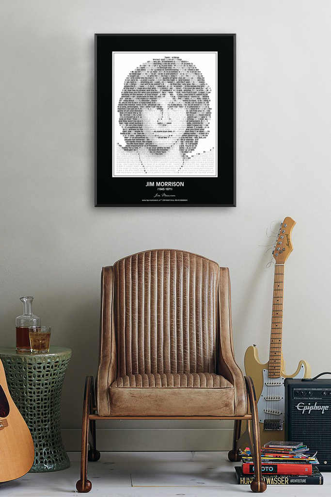 Original Jim Morrison Poster in his own words. Image made of Jim Morri ...