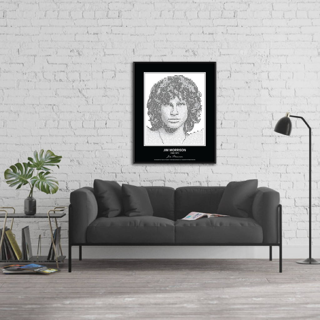 Original Jim Morrison Poster in his own words. Image made of Jim Morri ...